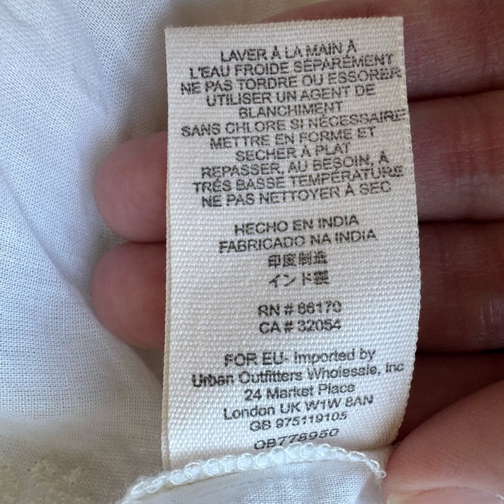 Free People Nobody Like you White Ivory Embroidered Cotton Boho Dress Size Small - Picture 10 of 13